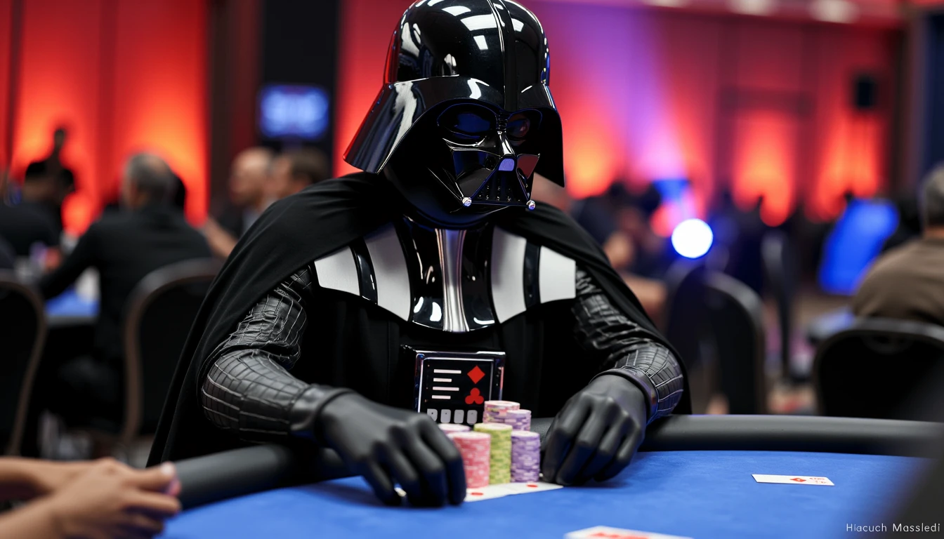 p0kerEvent, darth vader playing on poker tournament.