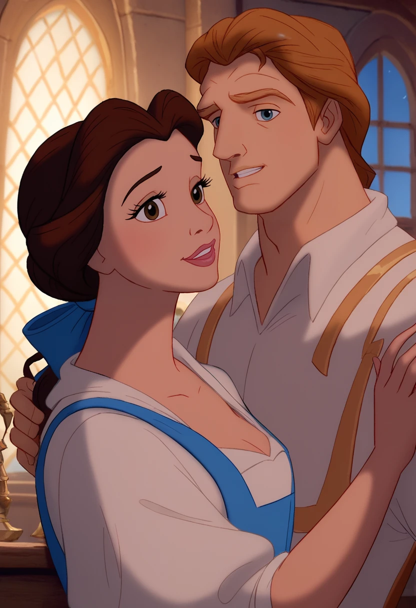 score_9, score_8_up, score_7_up, best quality, detailed, disney style, fantasy, baroque interior, Prince_Adam_BTB, Belle_BTB, 1man and 1 girl, royal couple, standing, looking at viewer, zPDXL3, <lora:Belle_and_Adam:1>, <lora:Smooth Anime Style LoRA XL:0.8>, <lora:Expressive_H:0.5>, <lora:add-detail-xl:2>, <lora:zPDXL3:1>