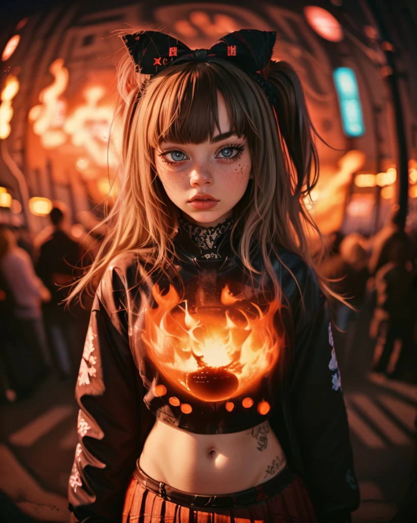 1girl, blunt bangs, bow, burning, flame, jacket, long hair, music, navel, plaid skirt, solo, street_art_portrait
<lora:Street_Art_Portrait:0.95>  (street_art_portrait:1.5)
 <lora:LCM_LoRA_Weights_SD15:1>