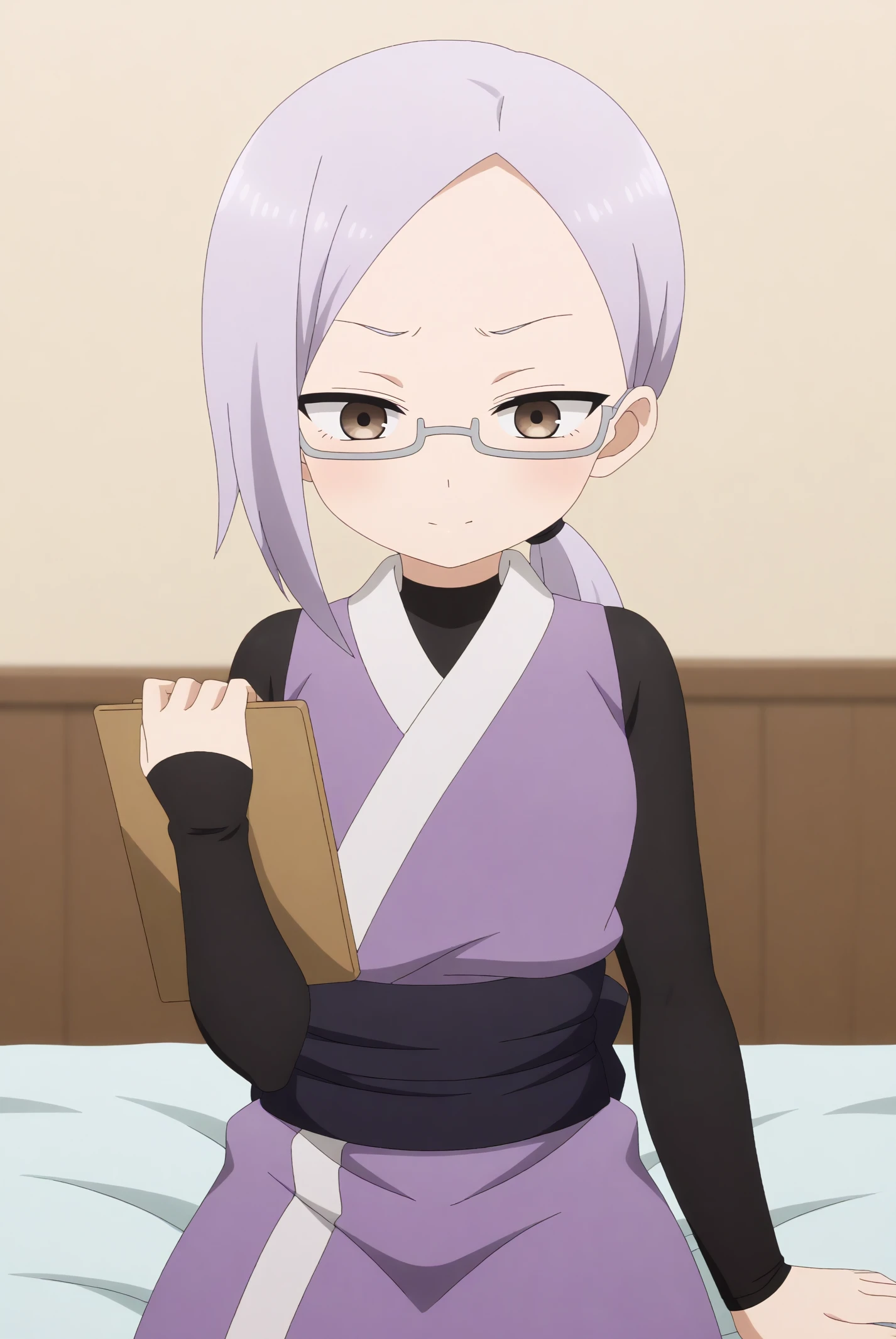 Sumire, glasses <lora:Kunoichi_Tsubaki_no_Mune_no_Uchi-Sumire-PDXL:0.8>