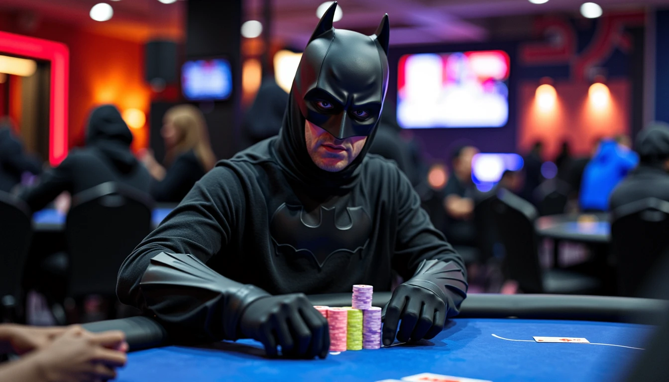 p0kerEvent, batman playing on poker tournament.