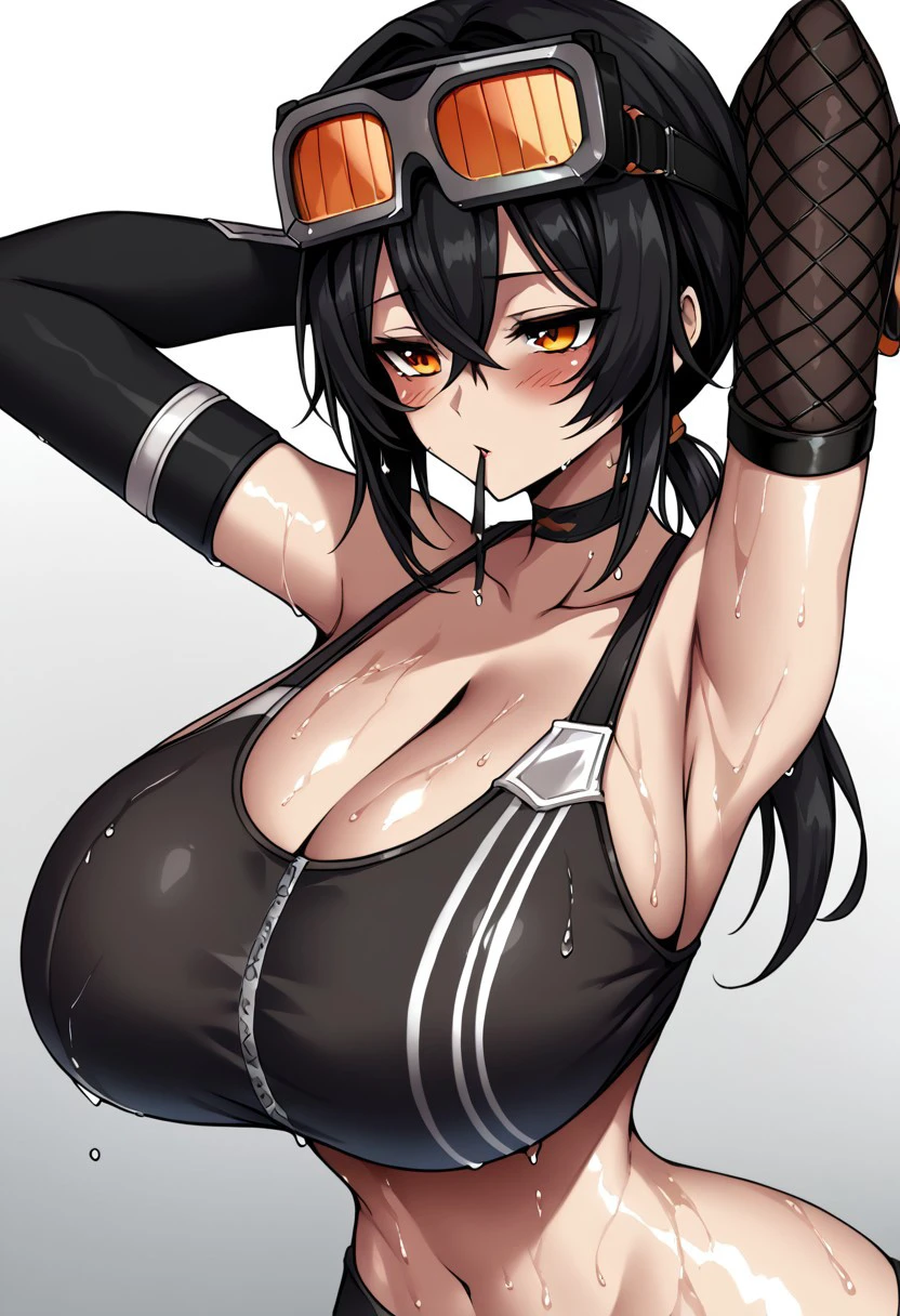 1girl
short hair
headband
navel
sleeveless
turtleneck
brown eyes
sleeveless turtleneck,
solo
breasts
looking at viewer
gloves
crop top
brown hair
shorts
midriff
sweater
open fly
fingerless gloves
ribbed sweater
medium breasts
yufi_kisaragi_01 girl,perfecthands,looking down,(upperbody;1.),(smug),(smile),, breast,,from up,male pov,(breast lift:1.3) ,blush.,