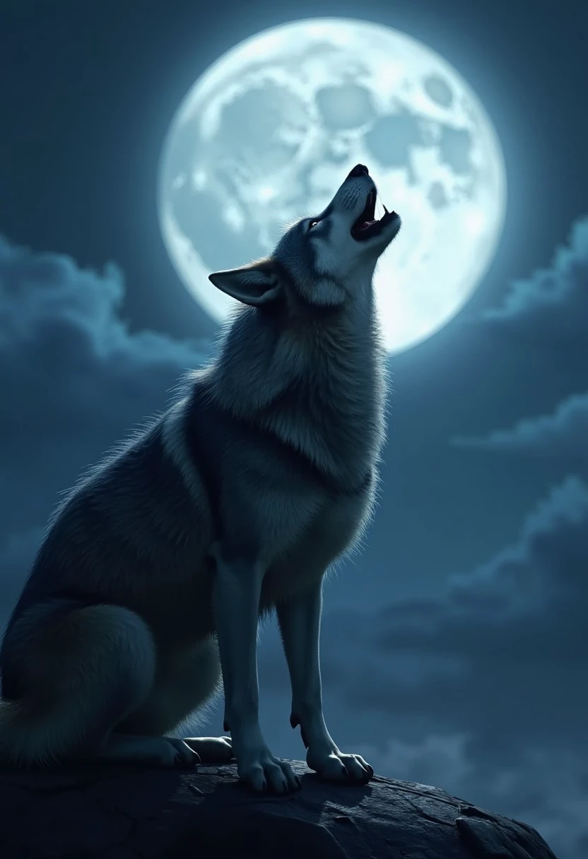 conkerlr. A wolf howling at the moon.