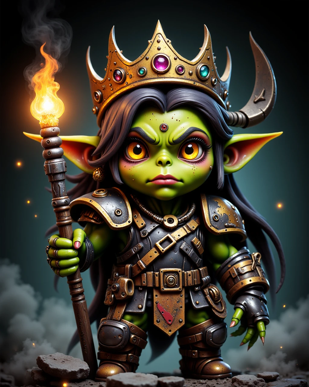 ork princess, chibi style