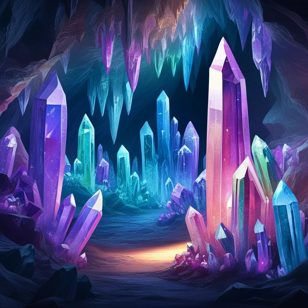 Cryscavemb, crystal, cave, scenery, gem