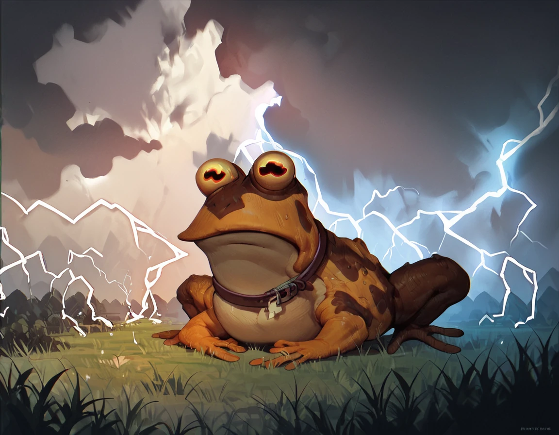 Score_9, score_8_up, score_7_up, score_6_up, score_5_up,
hypnotoad, buzz, lightning<lora:ALL_GLORY_TO_THE_HYPNOTOAD:1>