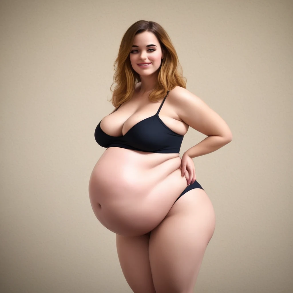 pr3gn4nt_wom4n, large stomach, sexy face