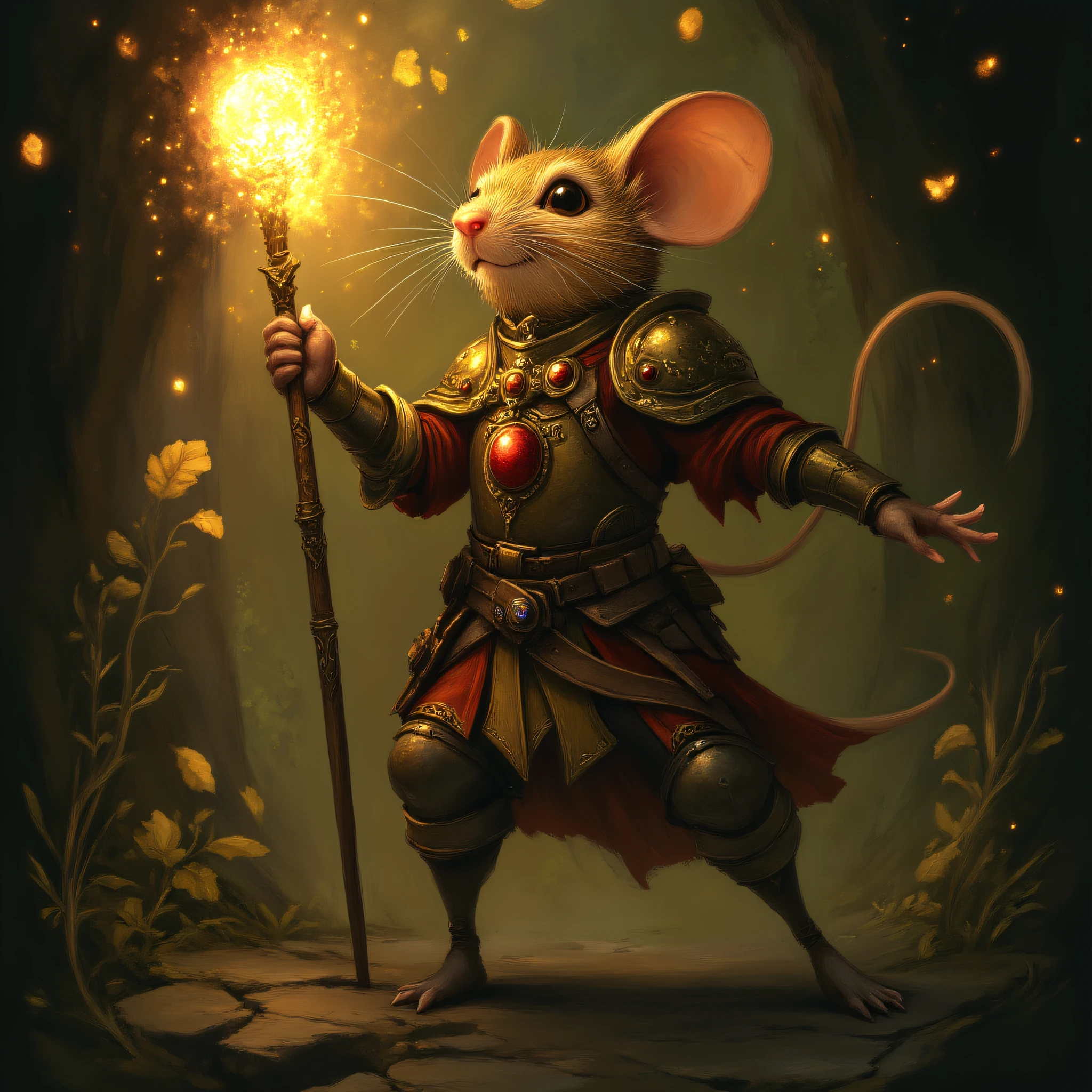 MazesAndMice,magical fairy tale  human knight in Mice and Mystics style