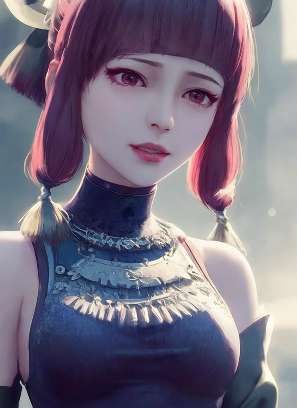 1girl,<lora:chimeng>,score_9,score_8_up,score_7_up,source_real,
BREAK
ultra HD quality details,sun,lens flare,background light,holy light,1girl,2b \(nier:automata\),solo,breasts,short hair,dress,bare shoulders,medium breasts,upper body,sleeveless,lips,depth of field,blurry background,turtleneck,facing viewer,