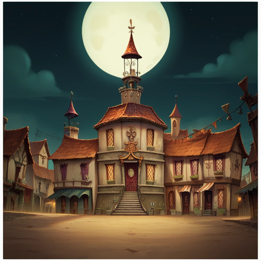 Score_9, score_8_up, score_7_up, score_6_up, BREAK
<lora:The_Book_of_Life_and_Coco_Backgrounds:1.0> day of the dead, detailed background, scenery, outdoors, moon, night sky, glint, town