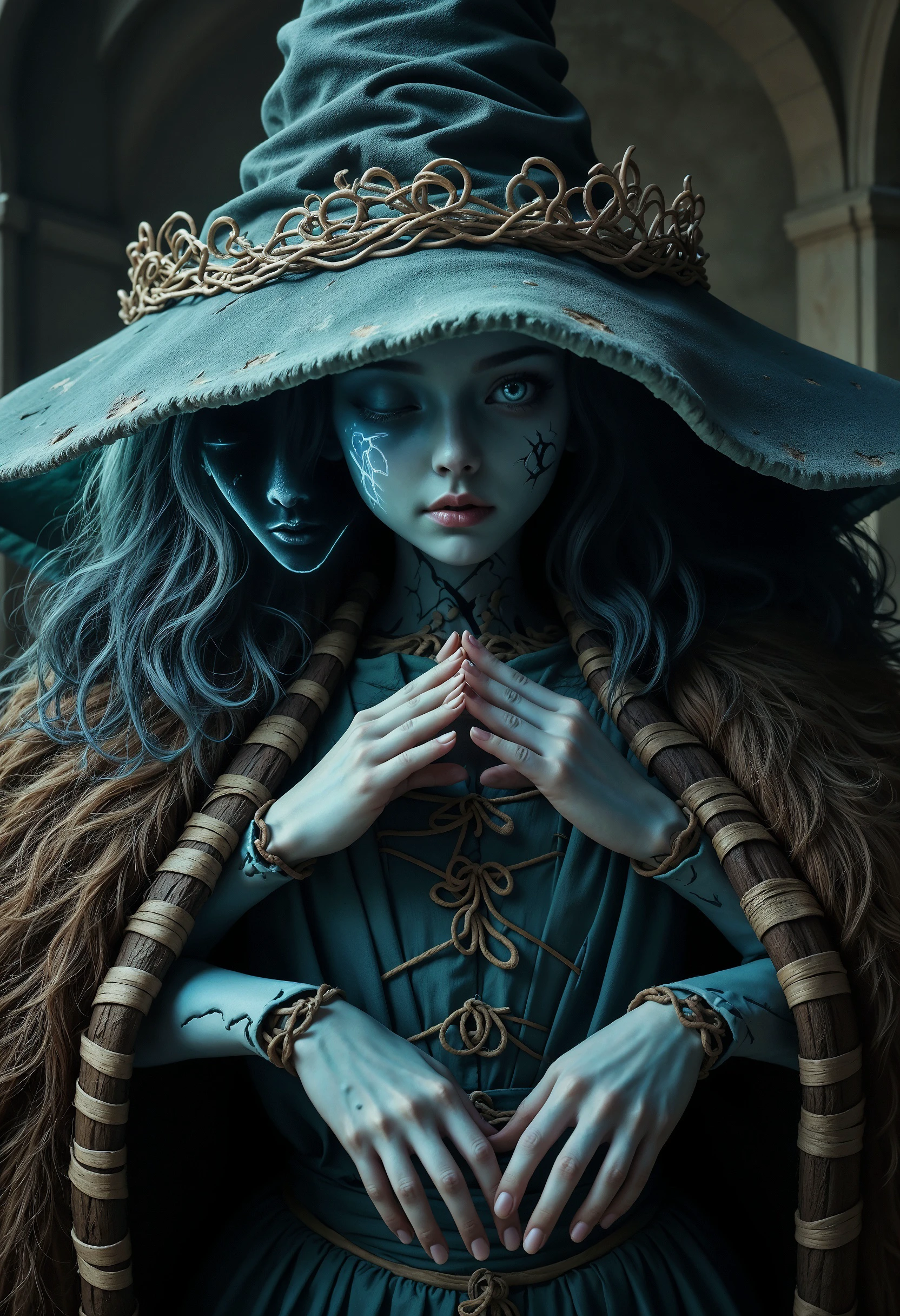 ultra realistic photo of Ranni the witch, multiple arms,  <lora:FluxR4nni:1>