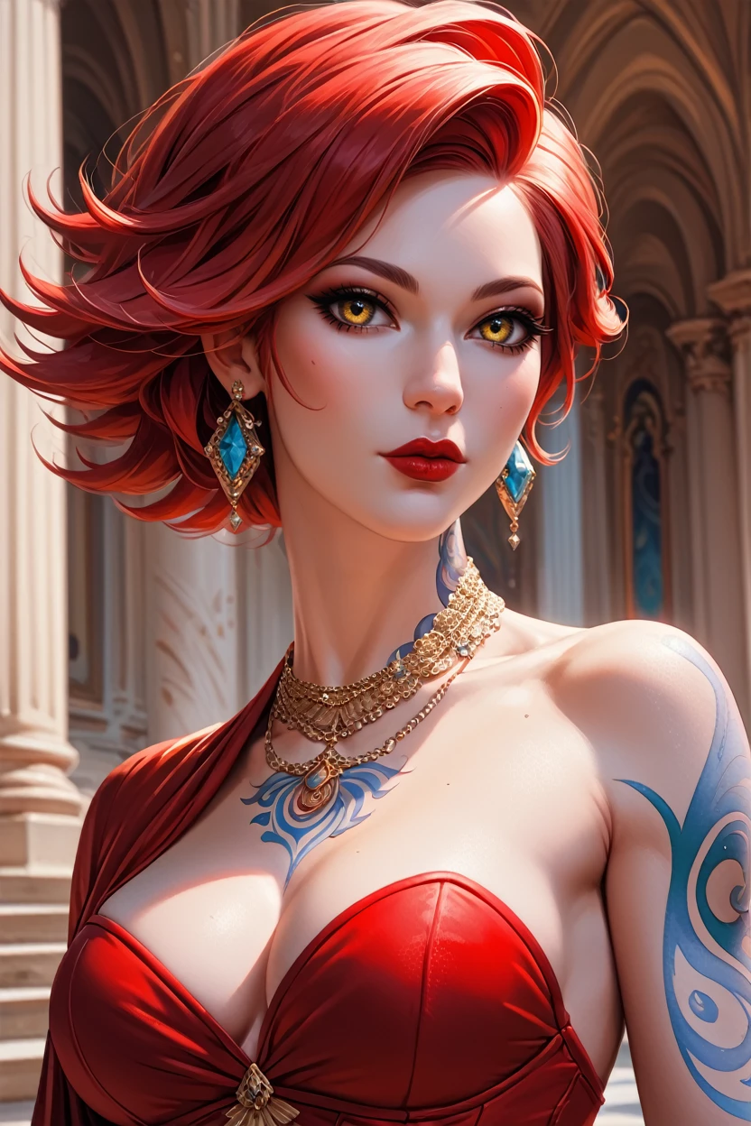 score_9, score_8_up, score_7_up, score_6_up
<lora:BLLilith:0.8>
BLLilith, 1girl, red hair, yellow eyes, tattoo, looking at viewer, elegant pose, grand ballroom, polished floors, crystal chandeliers, timeless beauty
