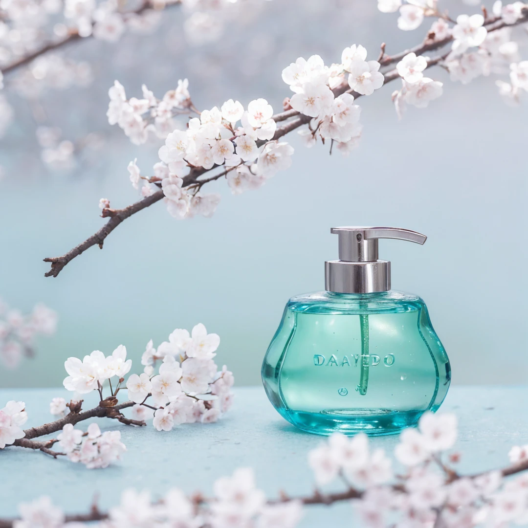 perfume bottle,spray,still life,no humans,outdoors,flower,cherry blossoms,day,(close-up),((glowing)),Highly detailed,(ultra-detailed),(best quality,masterpiece:1.5),<lora:QX:0.65>,