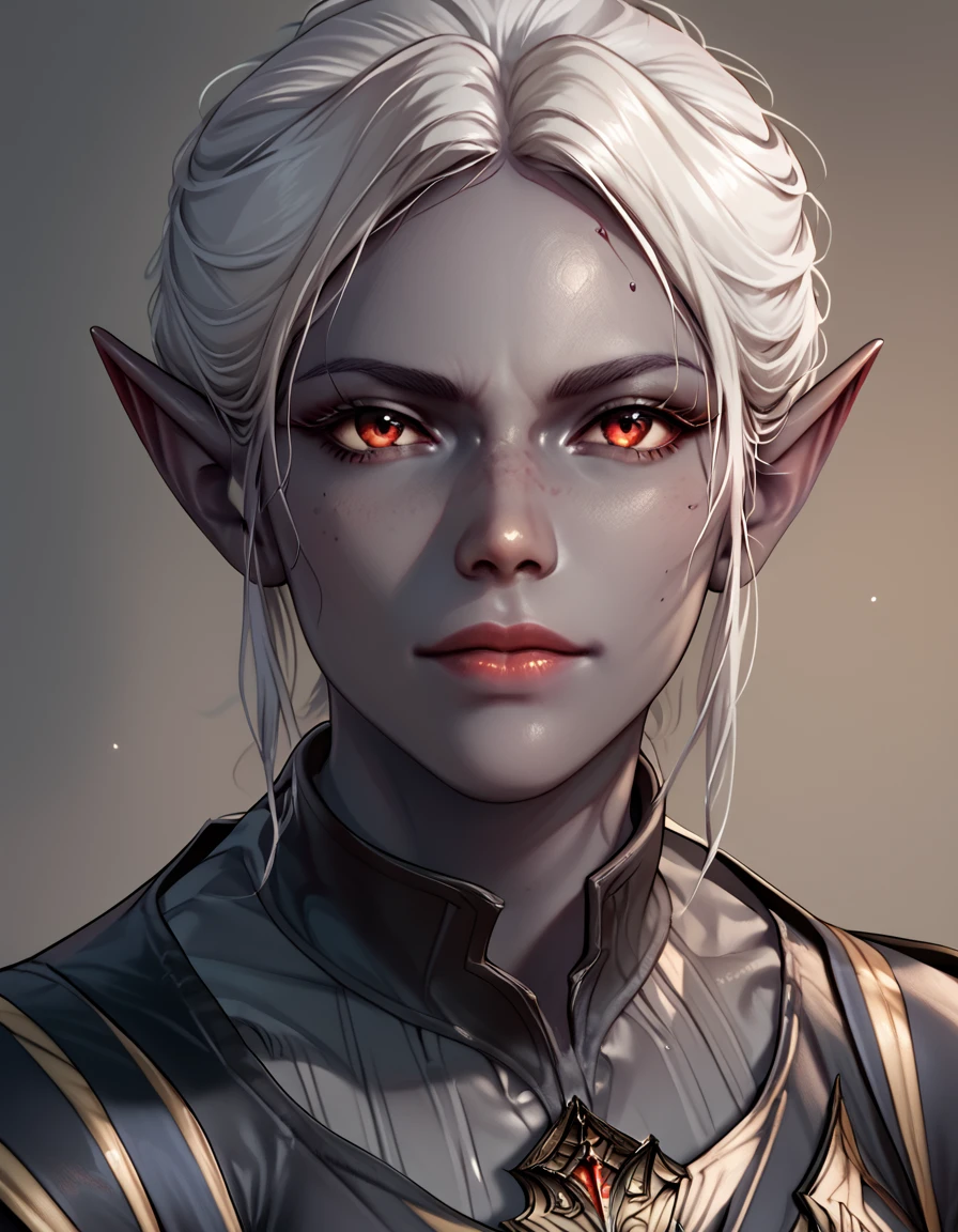 <lora:baldursgate3:1>, minthara, white hair, red eyes, dark elf, colored skin, grey skin, score_9, score_8_up, score_7_up, score_6_up, score_5_up, score_4_up, source_anime , 1girl, portrait,