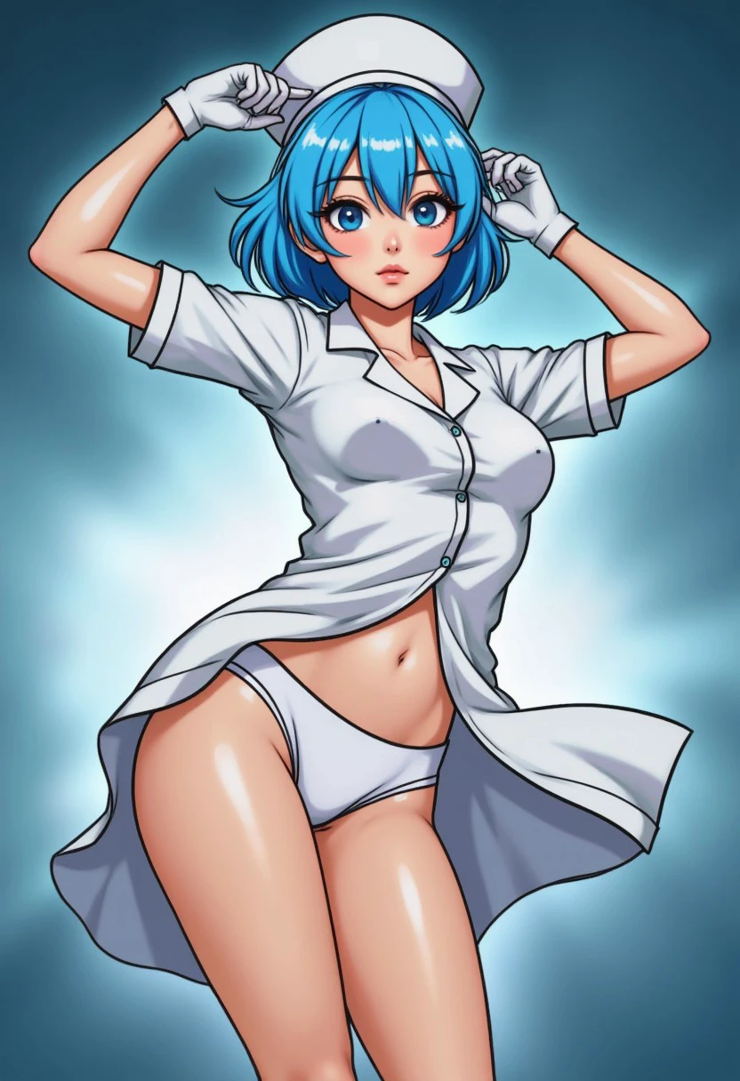 model nurses - flux blue hair-repair download