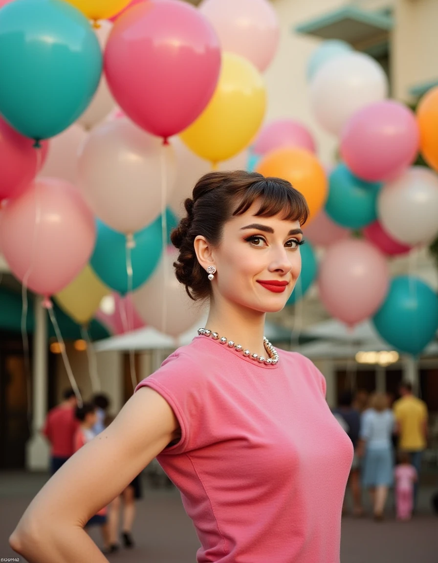 (masterpiece, best quality, hyper realistic, raw photo, ultra detailed, extremely detailed, intricately detailed), (photorealistic:1.4), (photography of Audrey Hepburn wearing a fashionable Wrap front midi dress with balloon sleeves, designed by Hubert de Givenchy), (smile), fairy, pure, innocent, beauty, (slender), super model, adr, <lora:adr_AudreyHepburn_SDXL-LoRA-prodigy-clip1-v01:0.9>, Breakfast at Tiffany's, Sabrina, (glide_fashion), <lora:Glide_fashion_sdxl:0.8>, depth of field, (full shot), film grain, zeiss lens, symmetrical, 8k resolution, octane render, extremely high-resolution details, fine texture, dynamic angle,
