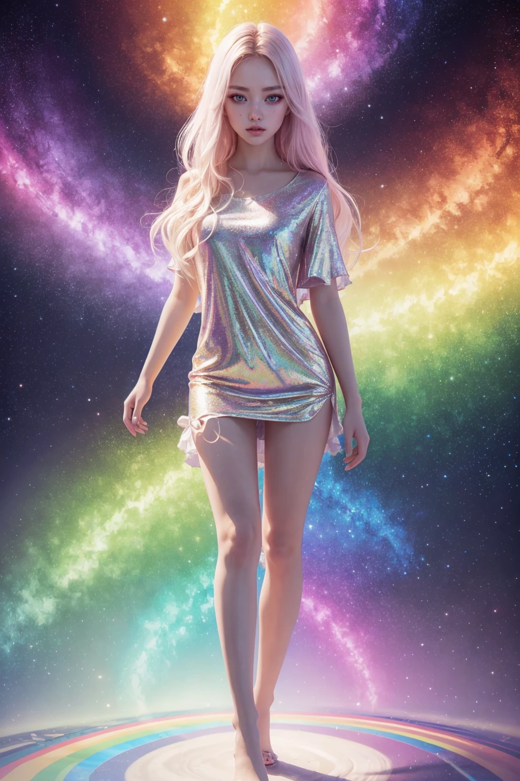 ((detailed_real_photo, full_body))  <lora:RainbowCutie:1>  ((colorful_rainbow_girl, albino)) ((large_glittering_rainbow_eyes))  ((amazing_iridescent_clothes, Tight_shiny_textured)) ((pale_skin, rosy_cheeks))  <lora:rainbow girl 1.1:.01> rainbow girl, 1girl