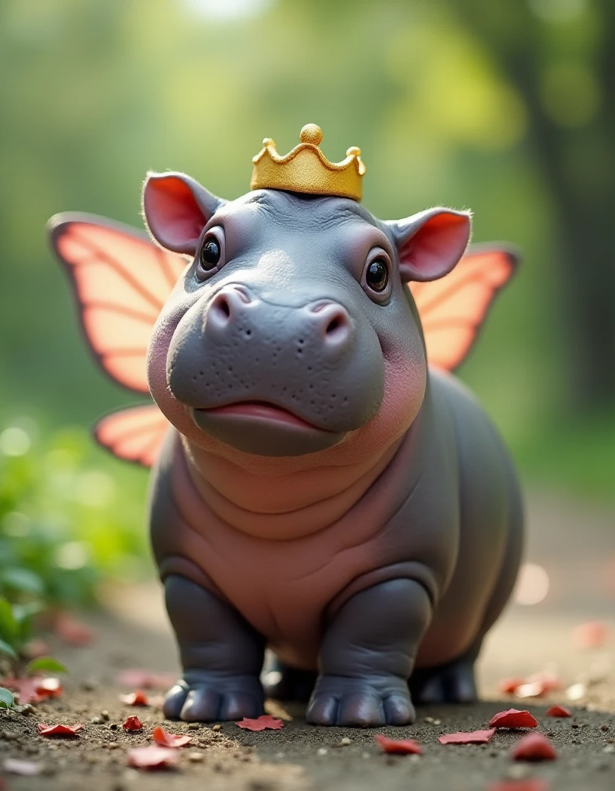 a cute fairy hippo