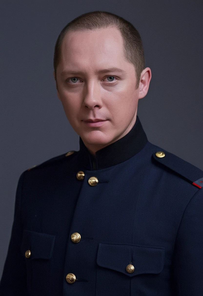 1980 photograph,a young raymond reddington,<lora:RR_SDXL:0.8>,man,UHD,8k,20-years-old,long slick back hair,navel uniform,