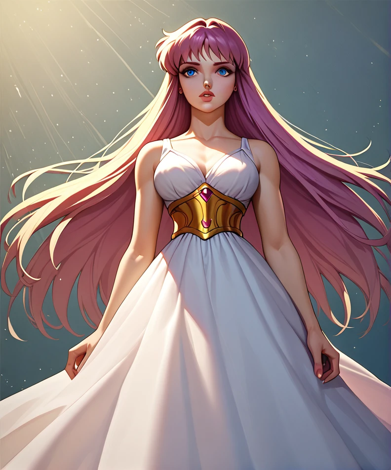 score_9, score_8, score_7, score_8_up, score_7_up, score_6_up, rating_safe, BREAK, 1girl, solo, athena, saori, white dress, athenastatue background, volumetric light, high resolution, masterpiece, best quality, highly detailed,