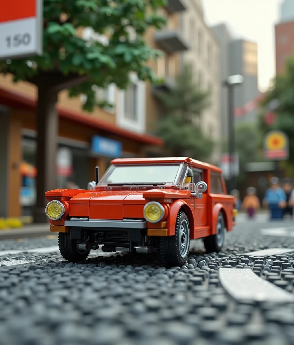 lego,a car on road