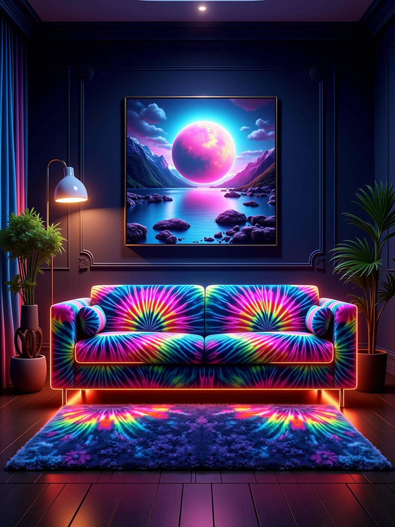 Glowing Tiedye FLUX & SDXL