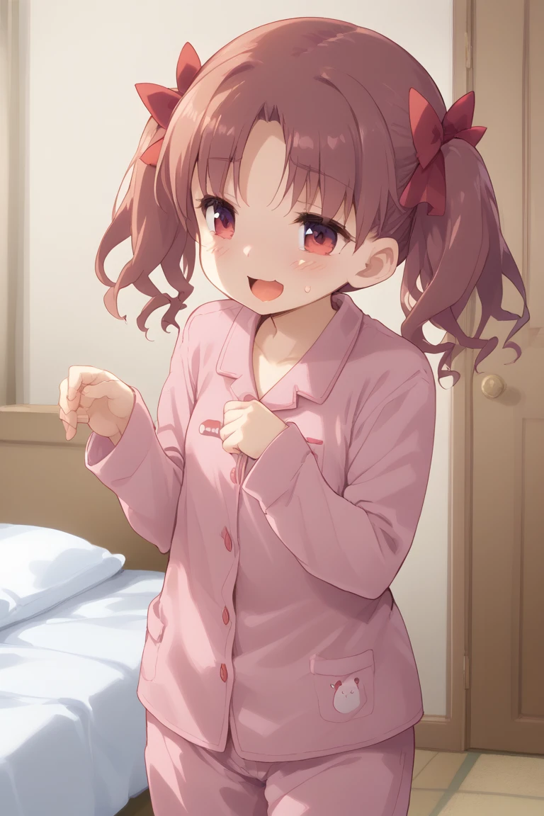 masterpiece,ulrra detail,best quality, girl,pajamas,scared to sleep alone, <lora:ScaredToSleepAlone:0.7>, looking at viewer,from above, blush.   ribbon<lora:silica:0.7>silica