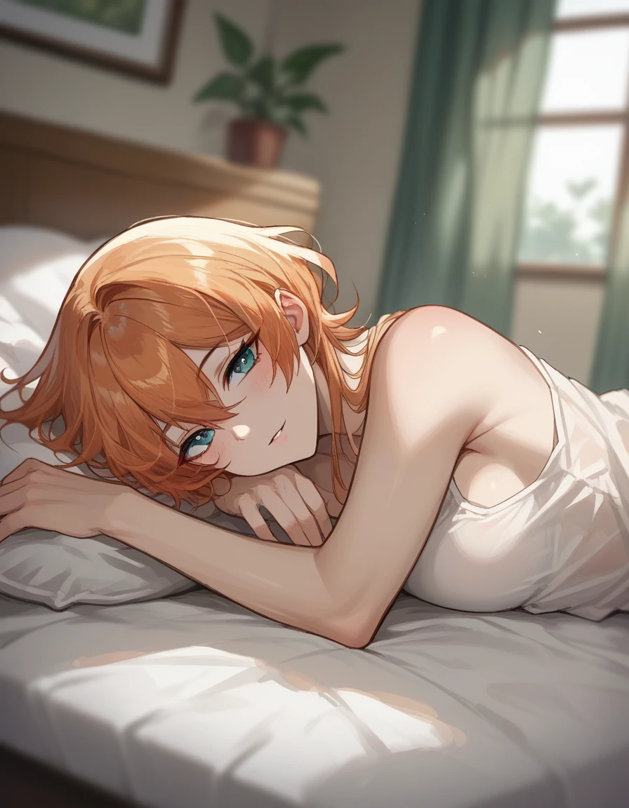 masterpiece, best quality, 1girl, animegirl, solo, Makima, Makima From Chainsaw man, laying on her back on the bed, Medium breasts, ((almost asleep eyes half lidded)), ((a penis cumming on her face)), ((face covered in cum)), ((excess cum on face)), ((face drowning in cum)), ((cum spilling from mouth)), ((excess cum in mouth)), ((crying with eyes wide open)), ((slightly blurred iris)), (( out of breath))