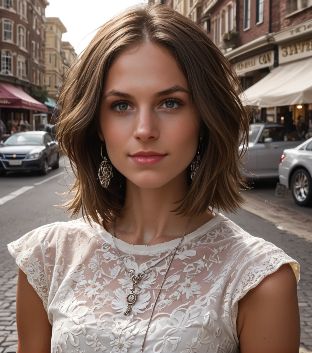 <lora:d0mpc_01PN-000007:1.0>, a (close up:0.9) photograph of (beautiful 24 year old) (d0mpc woman:1.2) as a tourist,wearing a white sun dress,long dark brown hair,walking along cobblestone streets exploring Marrakech street markets, surrounded by shops (selling carpets and crafts:1.3), sunlit with distinct shadows,(face focus:1.1),score_9,score_8_up,score_7_up,source_photo,rich details,clear shadows and highlights,realistic,intense,enhanced contrast,highly detailed,front view,face_focus,looking_at_viewer,portrait