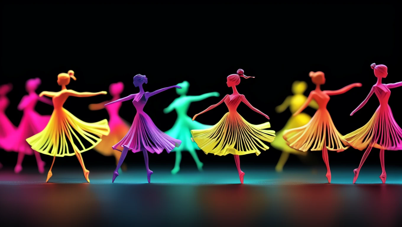 <lora:artfullyTILTSHIFT:1>
((Moment to moment, moment to moment,
Choose a path, choose a path,
The future, the future,
No longer, no longer, the past.))
dancers, ballerinas, neon, tilt shift, black background