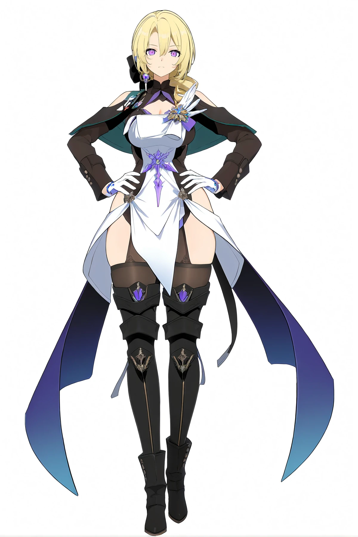 1girl, Gender is girl. Slightly freckled face. brown curly hair. Emerald green eyes. Devilish grin. Design her an adventurer outfit.