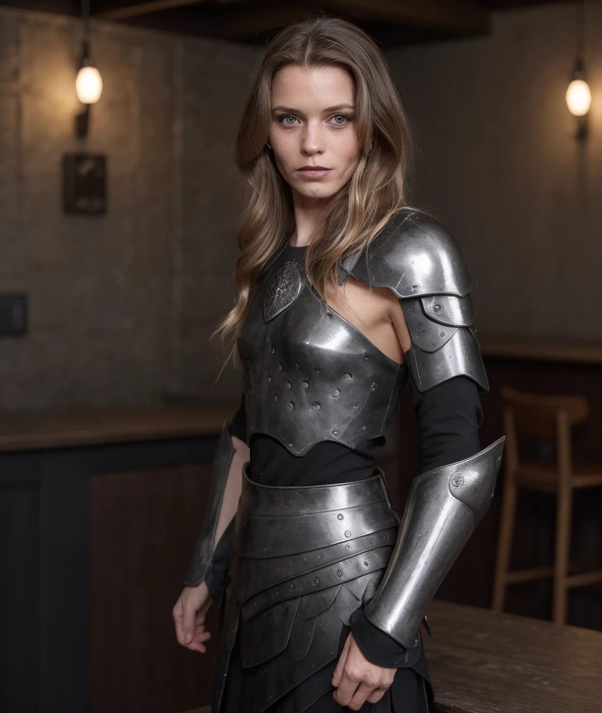 a professional absurdres intricately detailed sharp focus full torso photograph of a beautiful (Abby_Lee_Kershaw:1.1) 
cosplaying in full (viking armor:1.2) without a helmet or facemask in a crowded dimly lit and atmospheric Faroese bar looking like she wants to sing some Týr, Is that you Herji?
 <lora:Abby_Lee_Kershaw-SDe15:0.8>
 <lora:weight_slider-LECO-v1:-1>
 <lora:breastsizeslideroffset:-1>