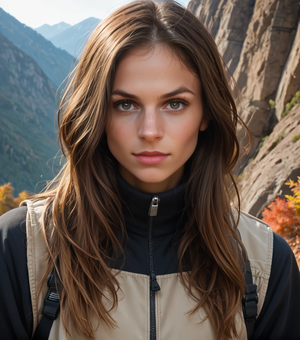 <lora:d0mpc_01PN-000007:1.0>, cinematic film still (medium close up) of (beautiful 24 year old) (d0mpc woman:1.2) as archeologist,long dark brown hair,rock climbing along a cliff on a mountain, with autumn outfit and hiking gear, with machu picchu in the distance,(face focus),score_9,score_8_up,score_7_up,source_photo,rich details,clear shadows and highlights,realistic,intense,enhanced contrast,highly detailed,front view,face_focus,looking_at_viewer,portrait