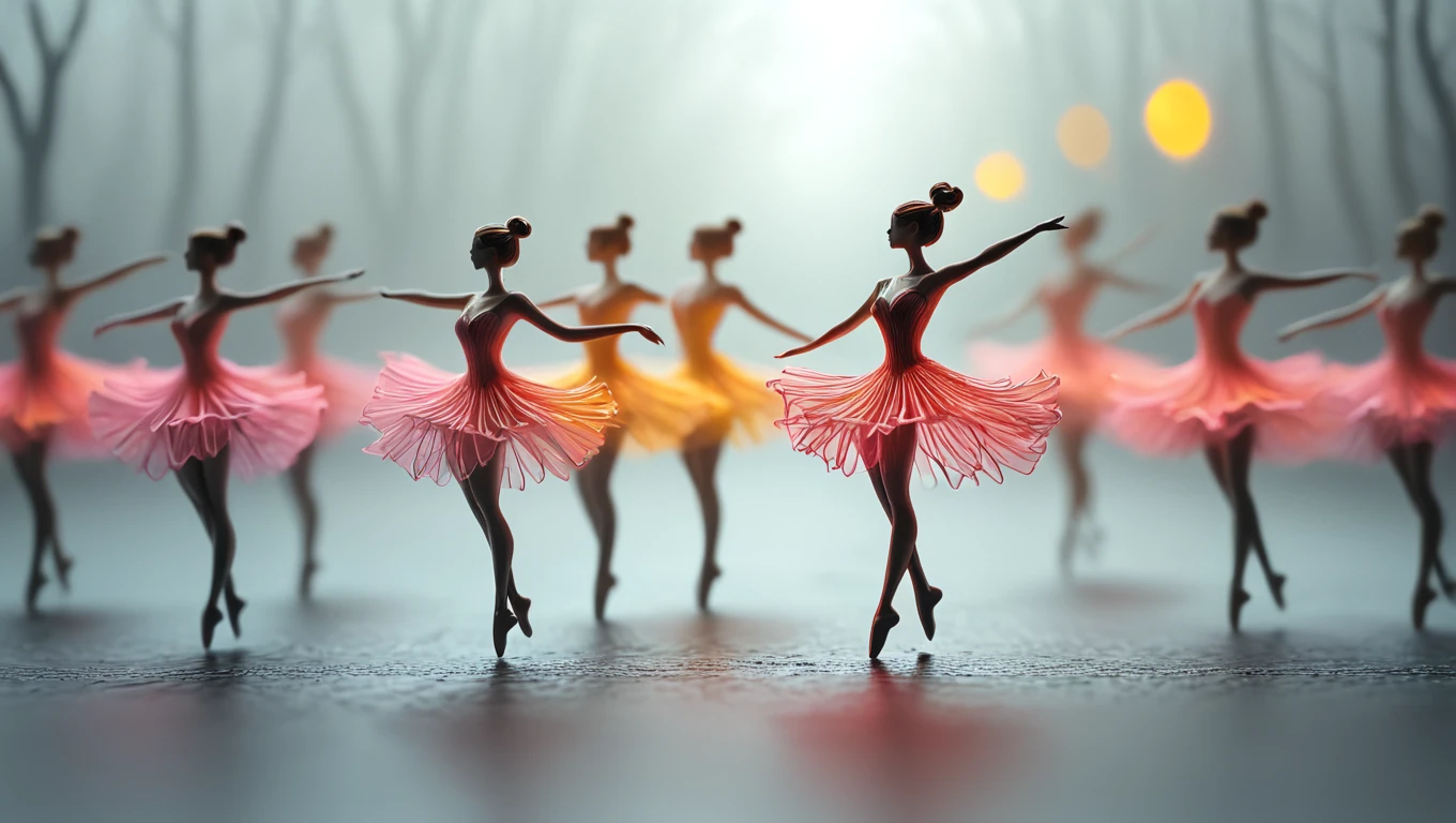 <lora:artfullyTILTSHIFT:1>
((Moment to moment, moment to moment,
Choose a path, choose a path,
The future, the future,
No longer, no longer, the past.))
dancers, ballerinas, neon, tilt shift