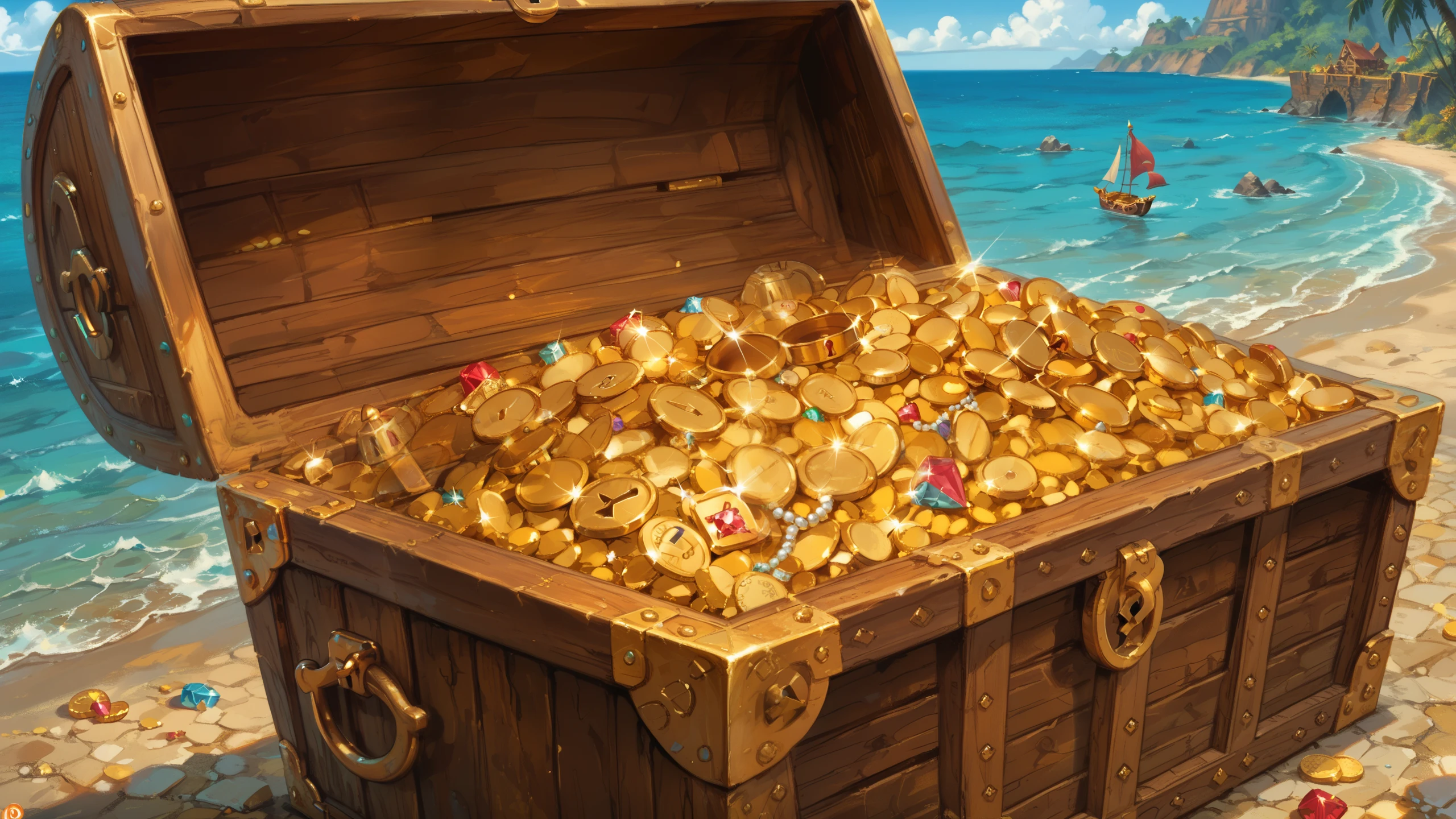 score_9, score_8_up, score_7_up,treasure chest, treasure chest focus,opened treasure chest,pirate theme, <lora:Opened_reasure_chest:0.8>