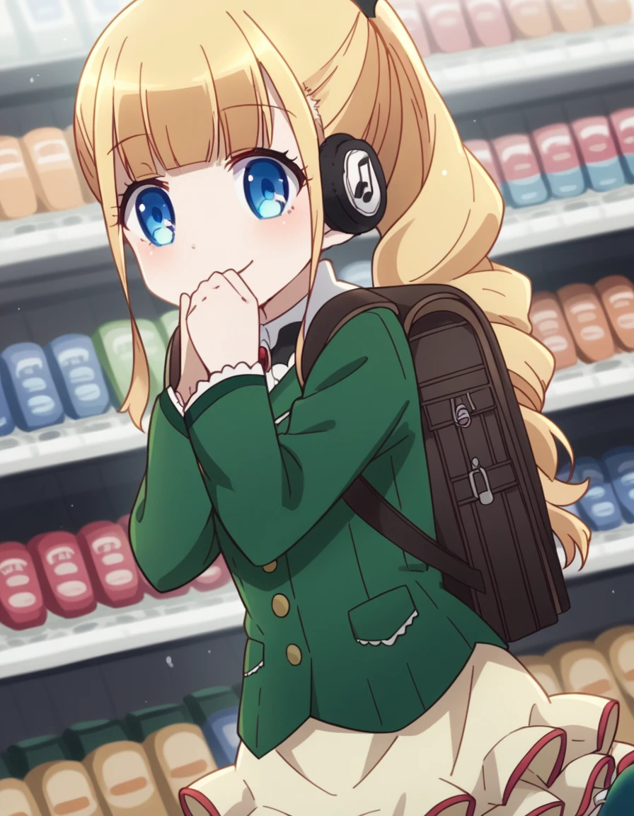 B Cup masterpiece highest quality High resolution Blonde uniform student Skirt lifted Show your pants cute Midori Saiba Small Mouth Light in your eyes Eye highlights