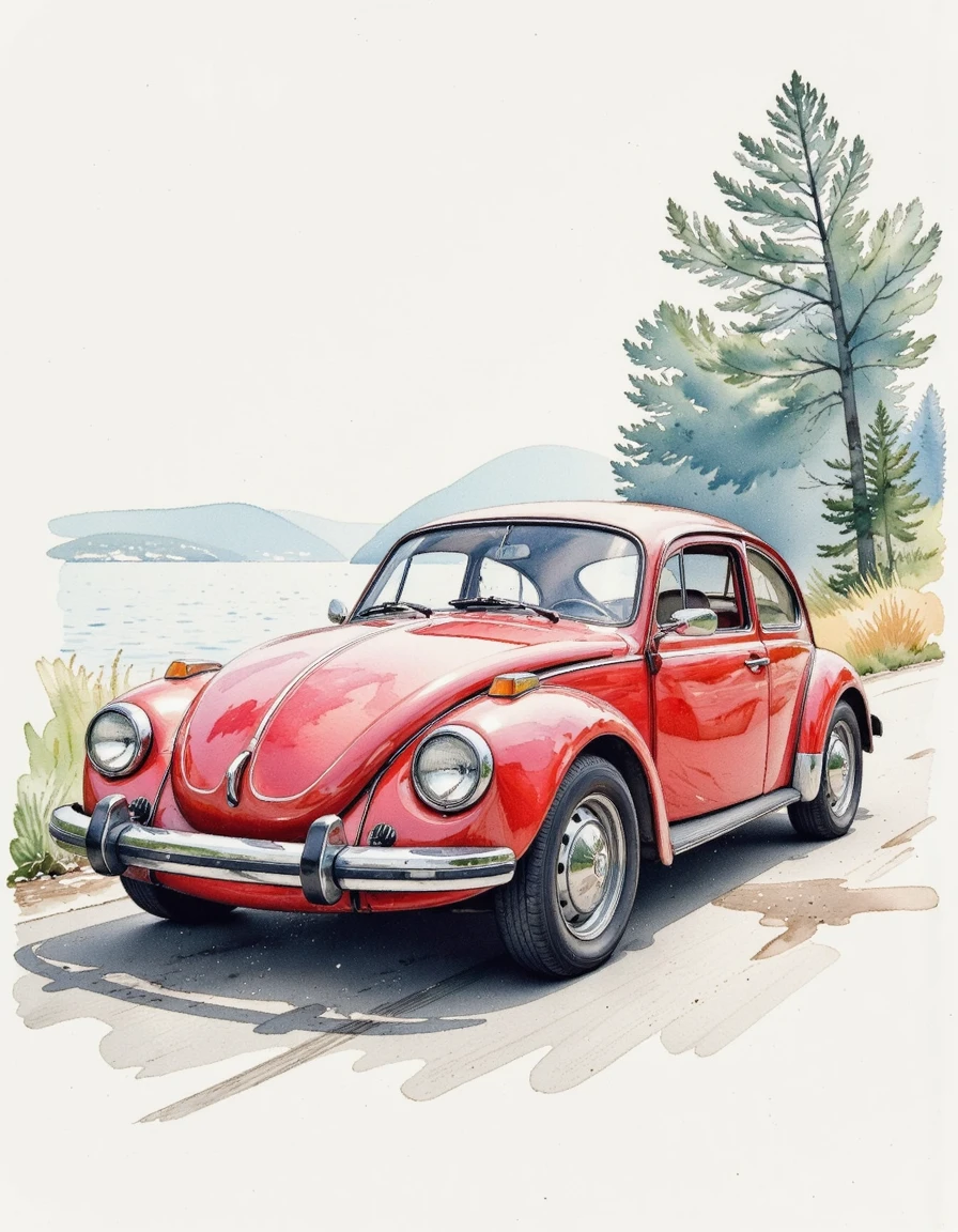 watercolor of a car <lora:watercolor_epoch_5:1> watercolor