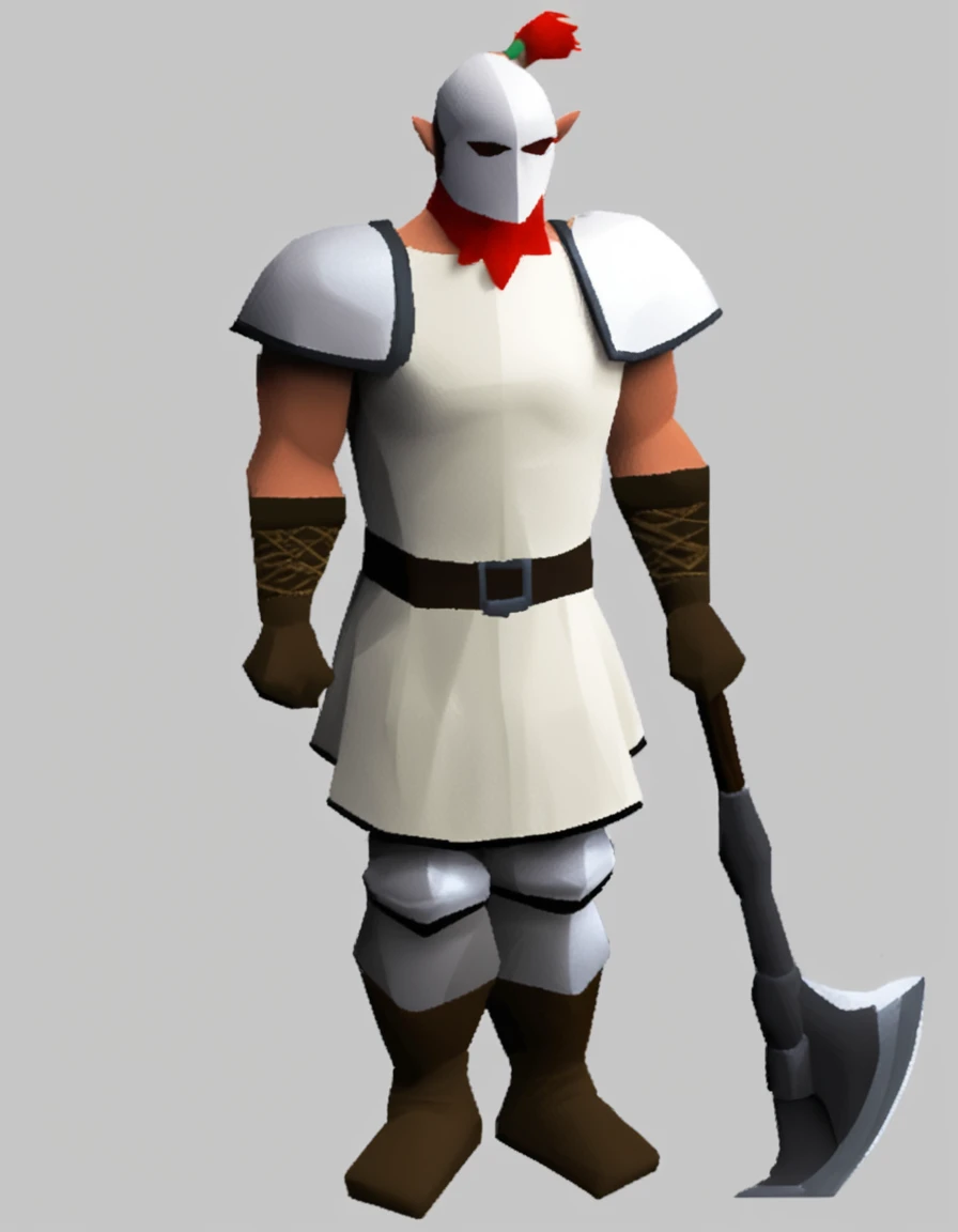 score_9,score_8_up,score_7_up,score_6_up,score_5_up,score_4_up ,solo,low-poly, polygon mesh,simple background,full body shot,minimalist detailed,warrior,dwarf,great axe,<lora:osrs:1.0>,