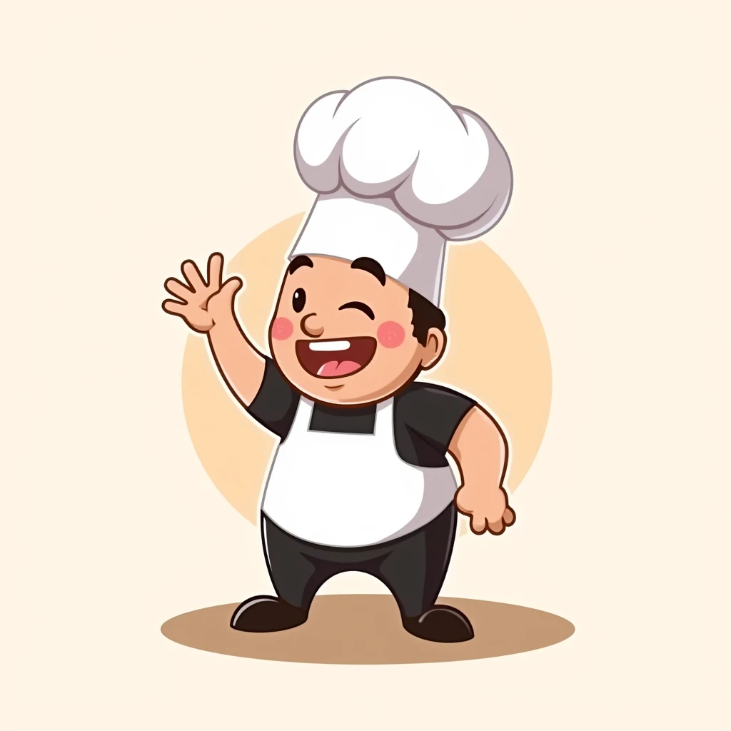 cartoon logo,chef cook