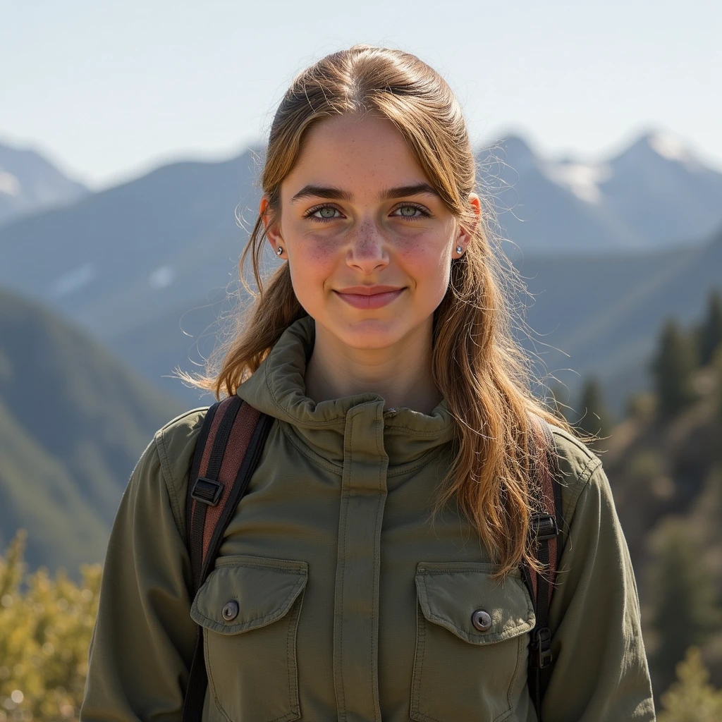 Beautiful blonde walking on a forest trail, (wearing a chic hiking outfit with a stylish backpack. Elle s'arrête pour admirer les arbres autour d'elle, sunlight filtering through the foliage. Un sourire paisible illumine son visage.), very detailed, 21 ans, visage innocent, natural wavy hair, blue eye, high resolution, masterpiece, best quality, intricate details, very detailed, sharpness, detailed skin, realistic skin texture, texture, detailed eyes, professionnel, 4K, charming smile, shot with Canon, 85mm, shallow depth of field, Kodak Vision Color, corps parfaitement ajusté, extremely detailed, Photo_(ultra), Photorealistic, realistic, post-traitement, Maximum details, roughness, real life, ultra realistic, photorealism, la photographie, 8k uh, la photographie.