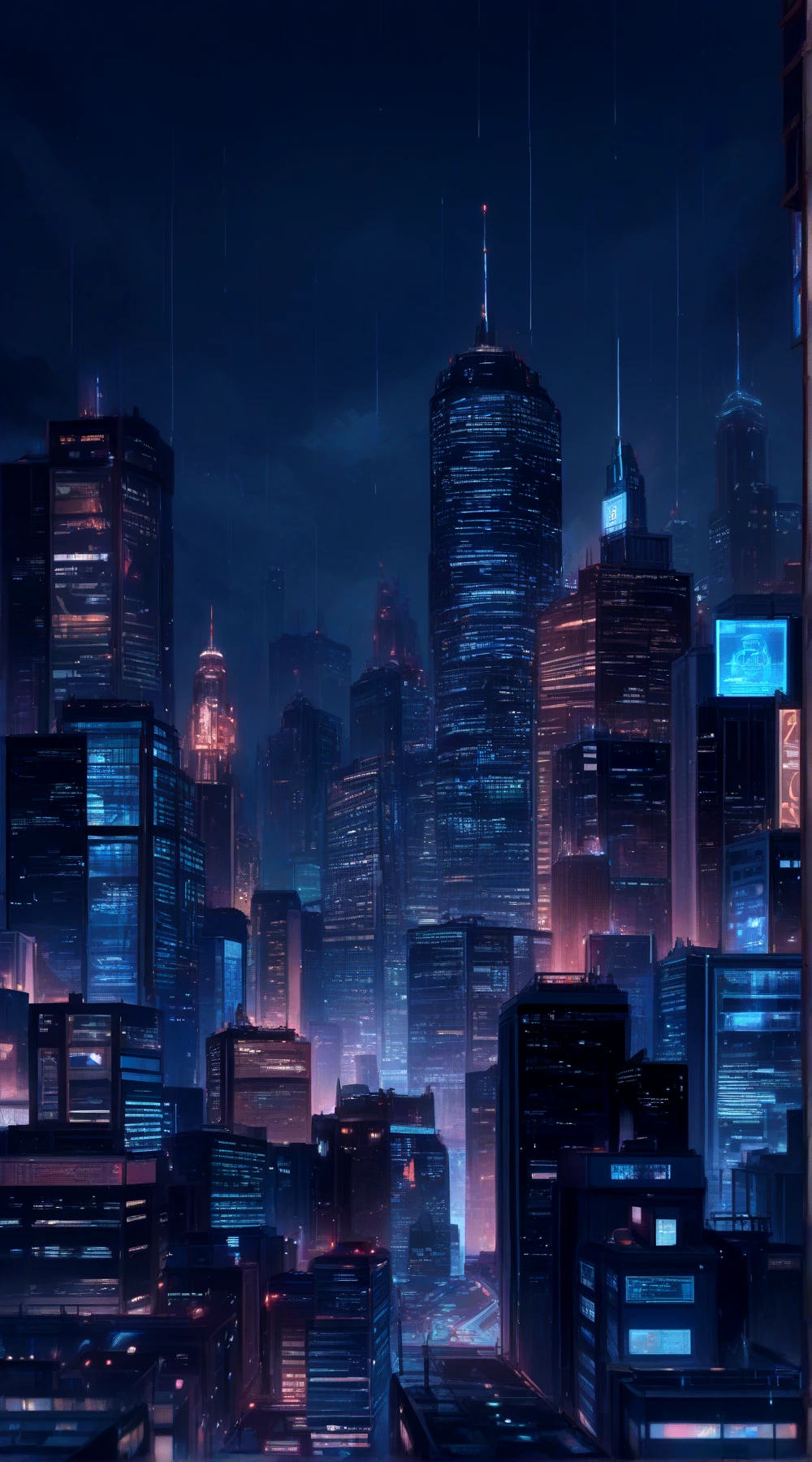 score_9, score_8_up, score_7_up,
<lora:Dystopian_Future_(Architecture)_(Pony)_(AD):0.85> Dystopian Future, monumental architecture, architecture, city, cityscape, scenery, building, skyscraper, future, scifi, science fiction, <lora:watervfx:0.35> <lora:more_details:0.35>
8K, In'ei, chiaroscuro, rim lighting, perfect depth of field shot, beautiful, sharp focus, crisp details, subsurface scattering and reflections, 
wide boulevards, busy city center, large plazas, plazas, miserable haze, dark rainy overcast skies, black clouds, abysmal haze, photographic realism, buildings, skyscrapers, metropolis, 8K CGI render, oppressive scale of architecture, black titanium, science fiction masterpiece, dark buildings and skyscrapers, dark oppressive sky, black skyscrapers, dark grey skyscrapers, black titanium skyscrapers, supertall skyscrapers, holograms, holographic monument, scifi, super scale skyscrapers and buildings, dystopia, dystopian, night time, night sky, sheer concrete, irregularly shaped buildings and skyscrapers, sheer skyscraper wall, authoritarian, plutonian, dark picture, dark future, dark scifi, building size play, 
BREAK zPDXL, zPDXLxxx, <lora:sdxl_lightning_8step_lora:0.4> <lora:detailed_notrigger:0.5>