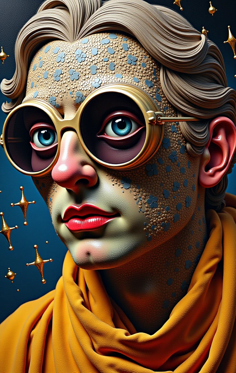 ultra surrealism combing styles of classic art and blending it with it futuristic digital art