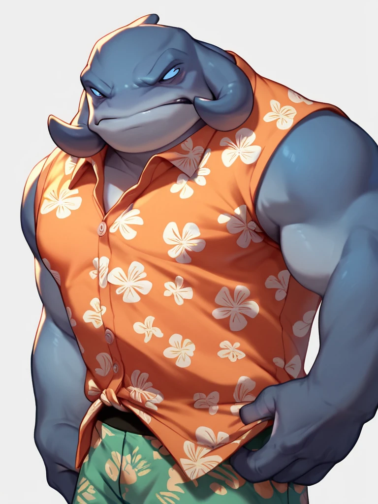 Score_9, score_8_up, score_7_up, score_6_up, score_5_up,
<lora:Gantu:0.7> gantu, hawaiian shirt