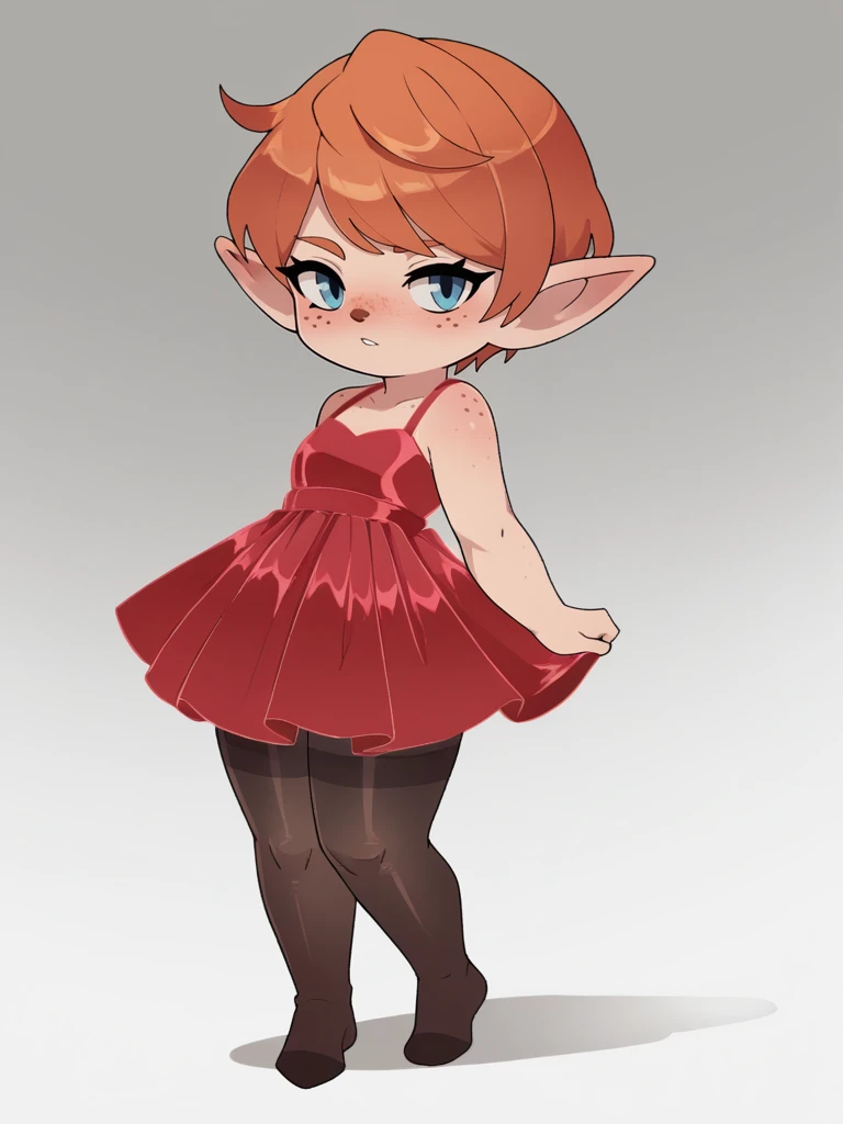 score_9, score_8_up, score_7_up, score_6_up, 1girl, solo, full body, <lora:PopipiDT_v1-20:0.6> popipi, lalafell, pointy ears, orange hair, freckles, short hair, blue eyes, brown nose, <lora:NicoNeko_v2:1> ncnk, silk dress, pantyhose, no shoes, shortstack,