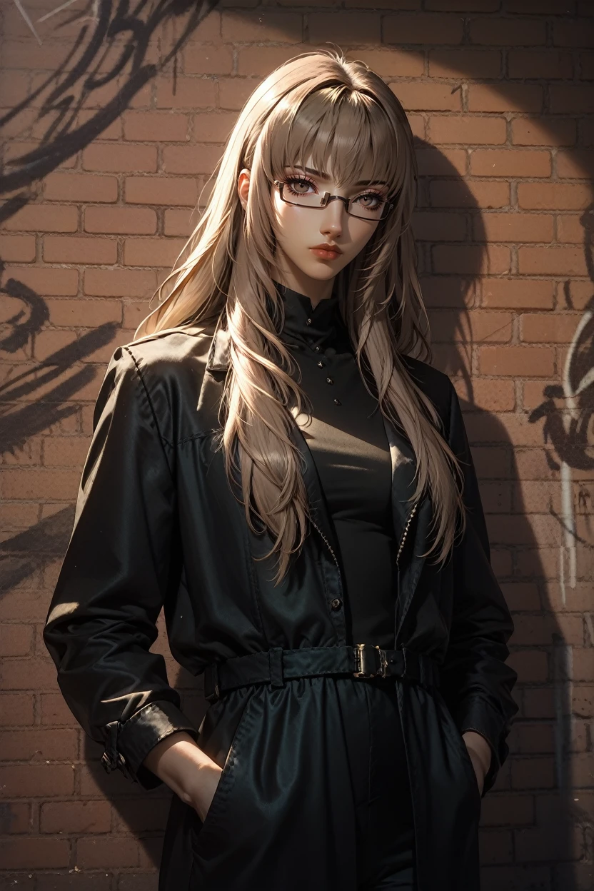 score_9, score_8_up, score_7_up, score_6_up
<lora:CKatherine:0.8>
CKatherine, 1girl, long hair, brown hair, brown eyes, glasses, looking at viewer, leaning against a brick wall, hands in jacket pockets, urban alleyway with graffiti art, moody lighting with shadows, edgy and modern vibe