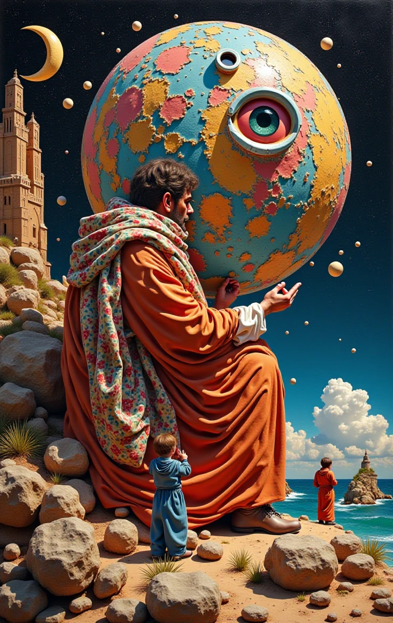 ultra surrealism combing styles of classic art and blending it with it futuristic digital art