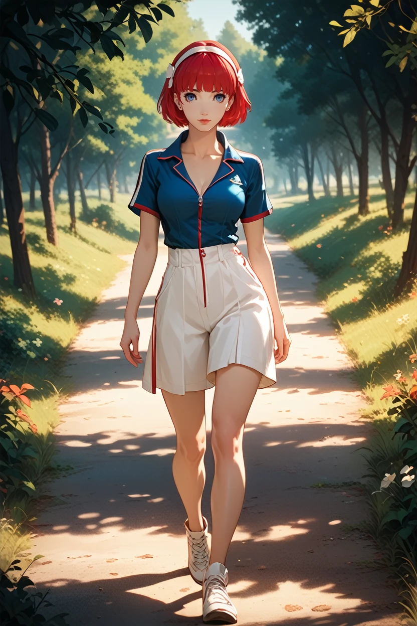 score_9, score_8_up, score_7_up,
<lora:CErica:0.8>
CErica, 1girl, red hair, short hair, blue eyes, looking at viewer, walking, countryside road lined with trees, late afternoon light casting long shadows, nostalgic and carefree vibe