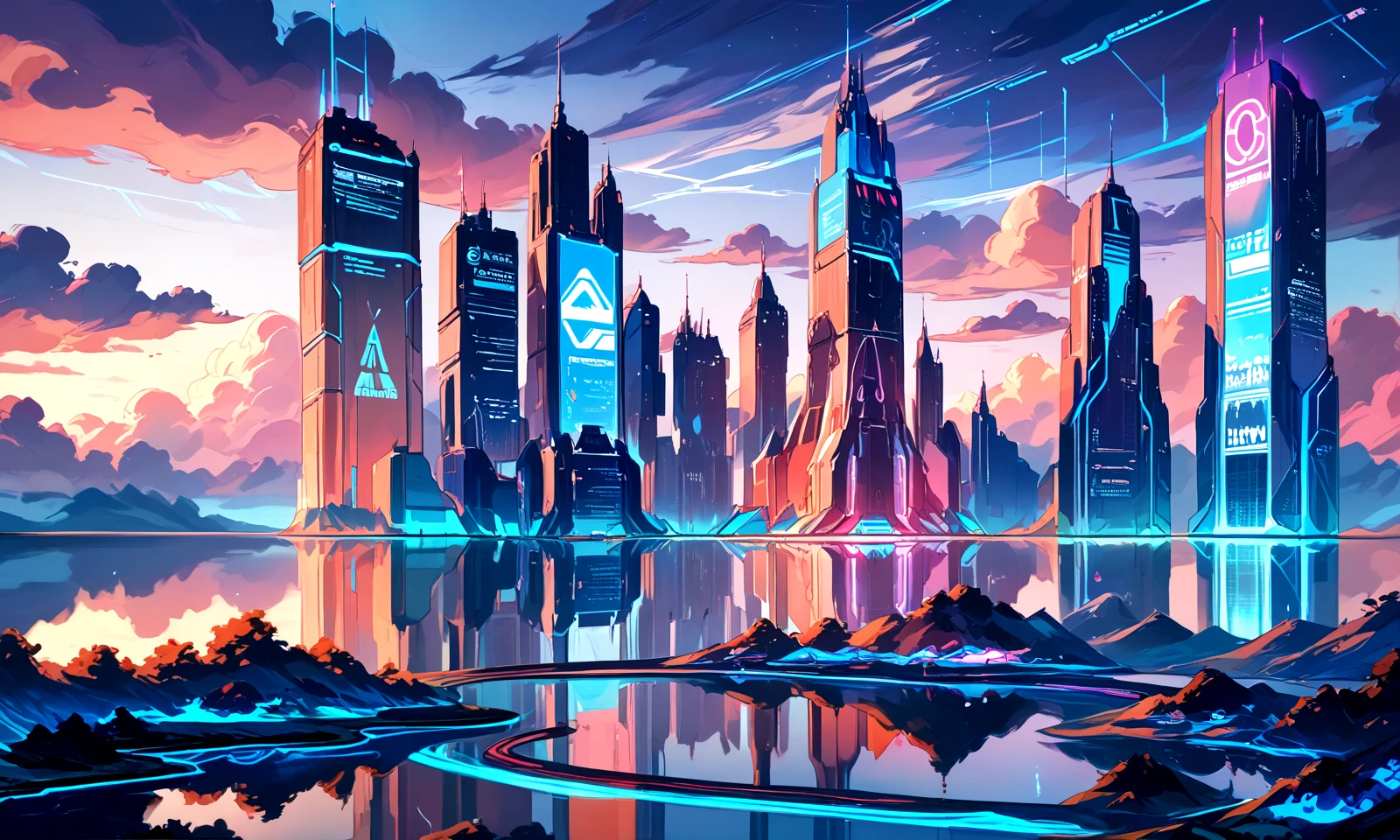 score_9, score_8_up, score_7_up,
<lora:Cyberpunk_Architecture_(Architecture)_(Pony)_(AD):0.8> Cyberpunk Architecture, monumental architecture, architecture, city, cityscape, scenery, building, skyscraper, future, scifi, science fiction, cyberpunk, city skyline,
8K, In'ei, chiaroscuro, rim lighting, perfect depth of field shot, beautiful, sharp focus, crisp details, subsurface scattering and reflections, 
photographic anime clouds, photographic realism, masterclass anime, science fiction masterpiece, holograms, holographic advertisements, neon lights, masterclass color theory, asymmetric composition, random time of the day, 8K CGI render, no humans, no_humans, day time, masterclass watercolor painting, 
in the style of and art by Thomas Kinkade, 
BREAK zPDXL, zPDXLxxx,  <lora:sdxl_lightning_8step_lora:0.4> <lora:detailed_notrigger:0.5>