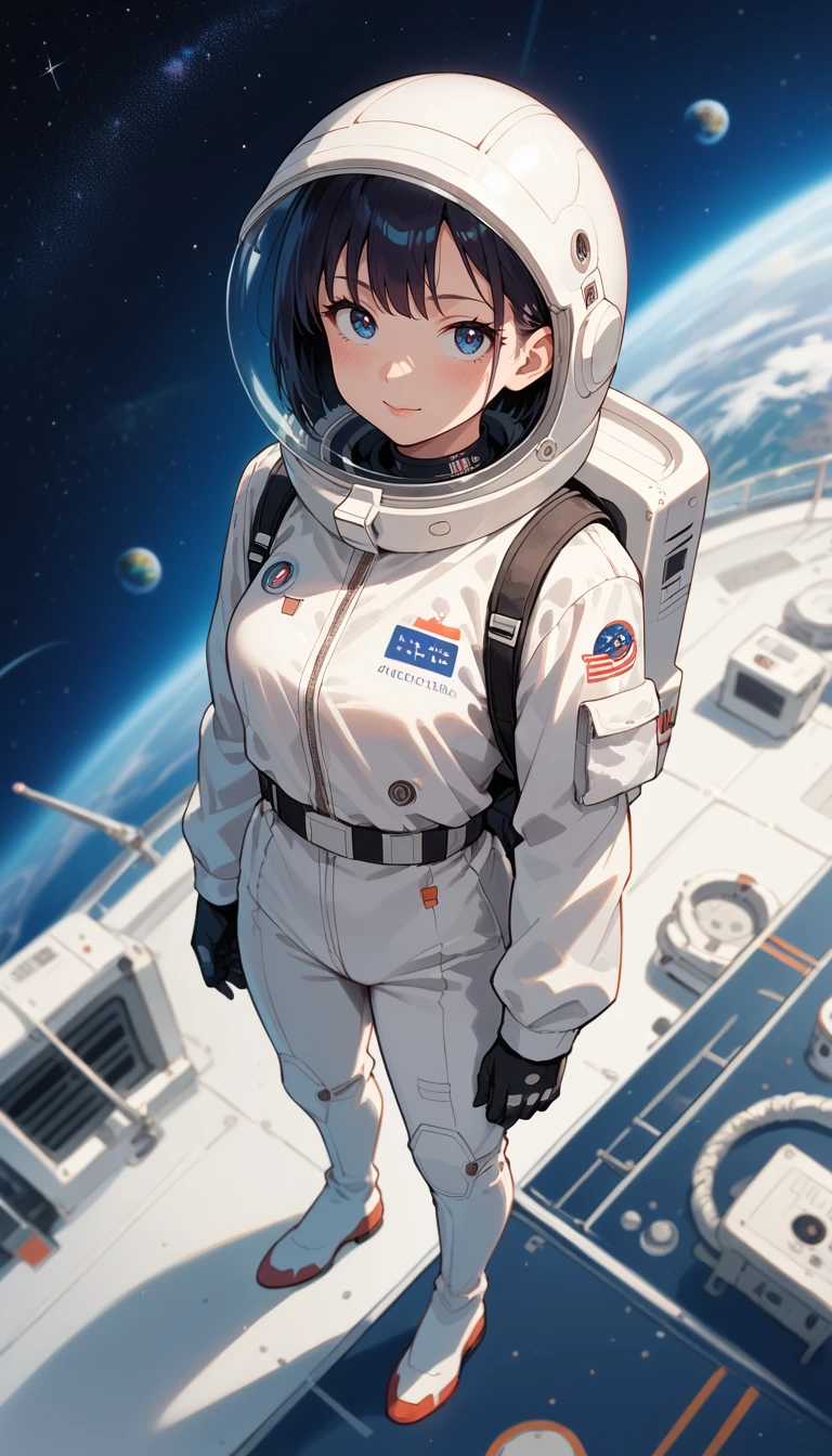 rakkun girl, space suit, inside a spacecraft, Mars features, futuristic, 4k, highly detailed, intricate rendering