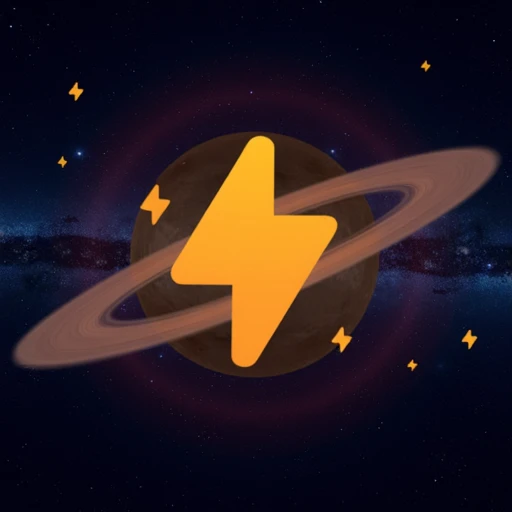 a giant SuchBuzzLogo on the galaxy, it's turn into majestic and epic star with ring like Saturn. many small SuchBuzzLogo orbit around it. overall of the image has many spaceships with small text over them "Buzz!"